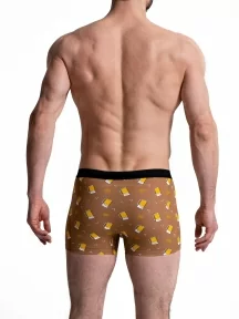 Мужские бесшовные трусы-боксеры Oemen, MB089, рис. 089 КОРИЧНЕВЫЕ